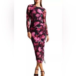 Lilzaan Bodycon Dress With Bow Drawcord